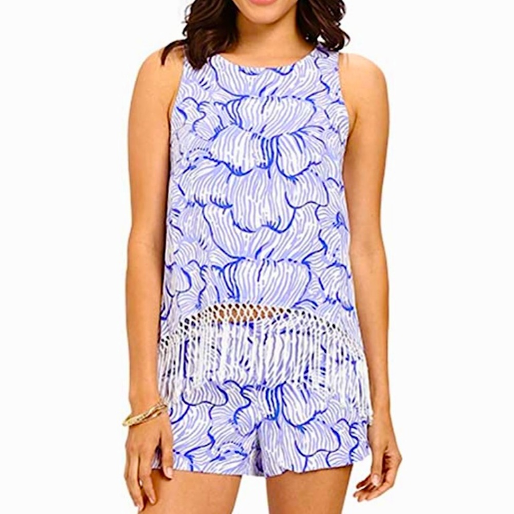 Lilly Pulitzer Sonya Fringe Tank and Short Set